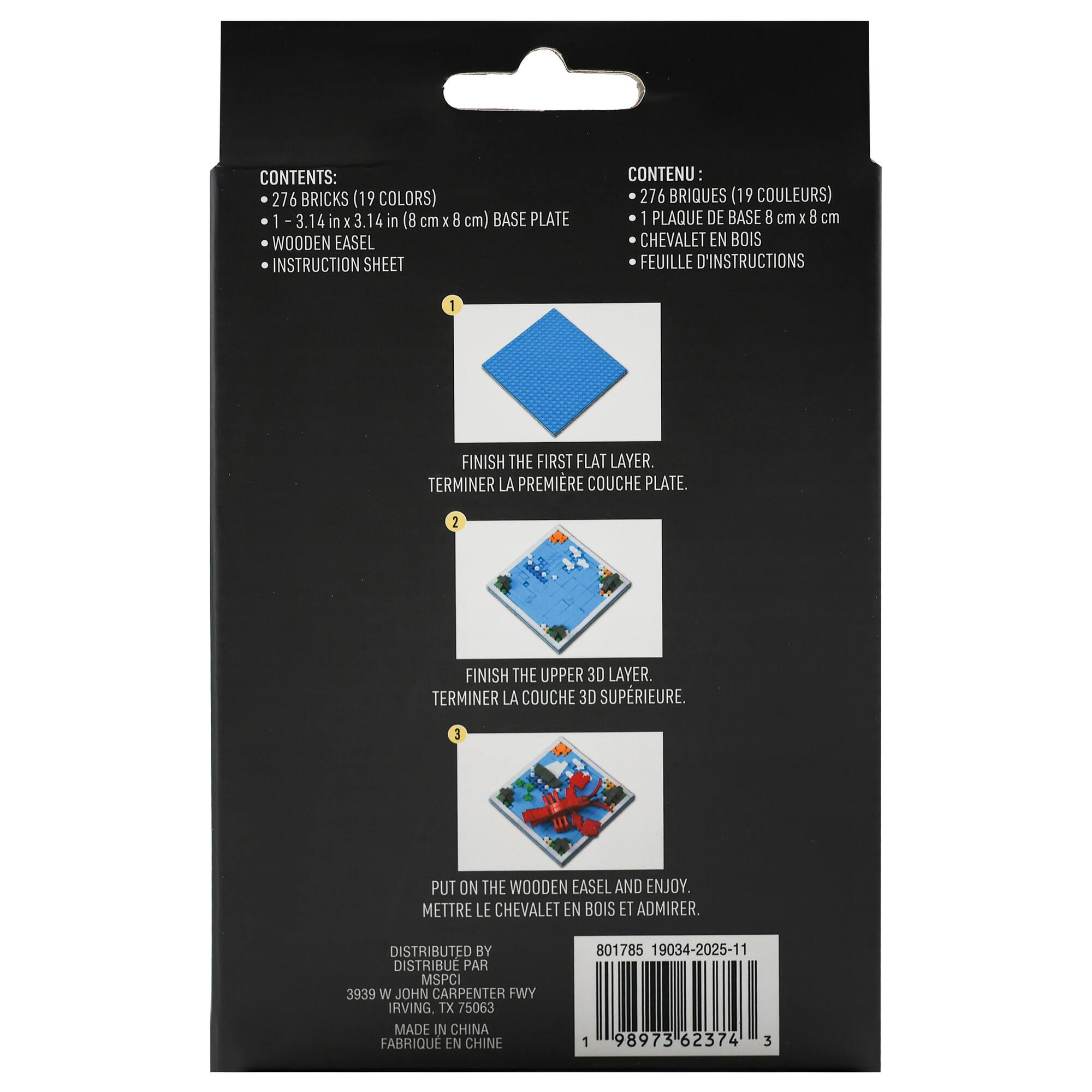 Blue Bird Brick Art Kit with Wooden Easel by Make Market®